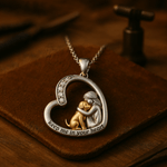 Necklace with Heart and Dog - nadiazagreb