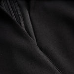 Nora™ | Elegantna crna haljina s remenom i ovratnikom na mandarine - nadiazagreb