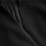 Nora™ | Elegantna crna haljina s remenom i ovratnikom na mandarine - nadiazagreb