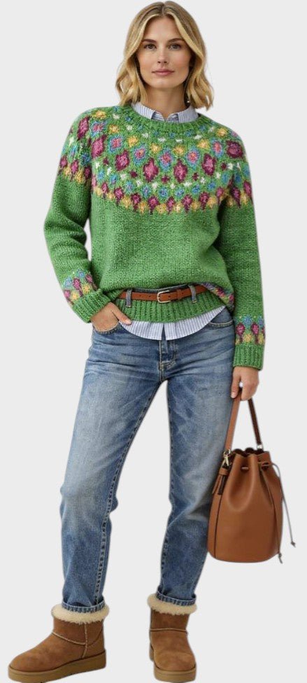 Paige – Klasični vintage pleten sweater - nadiazagreb