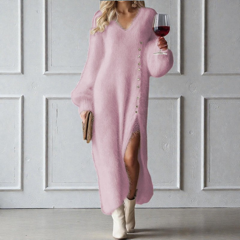 Estela – Mohair haljina s gumbima maxi