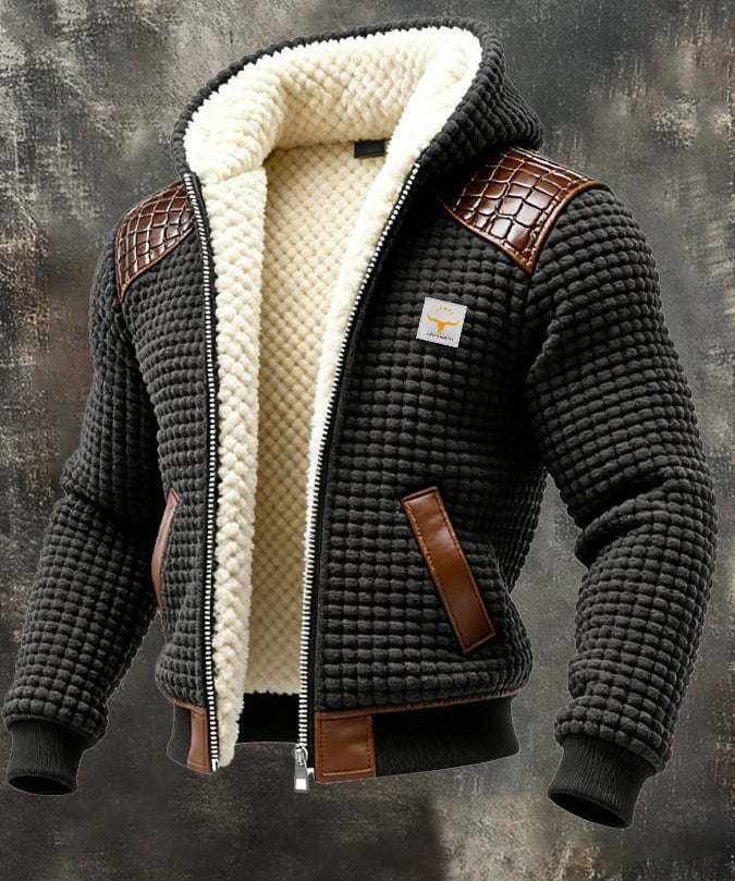 Tin | Textured Jacket with Embossed Leather - nadiazagreb