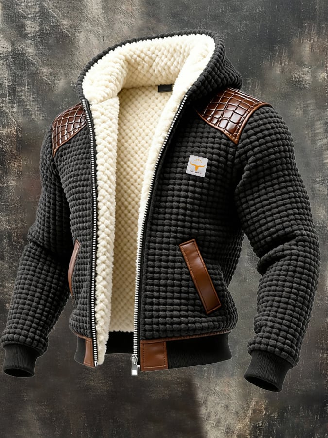 Tin | Textured Jacket with Embossed Leather - nadiazagreb
