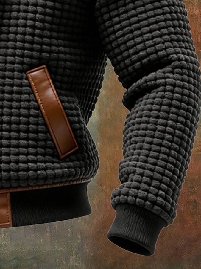 Tin | Textured Jacket with Embossed Leather - nadiazagreb