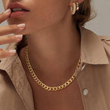 Zlatne Chunky Cuban Link Naušnice - nadiazagreb