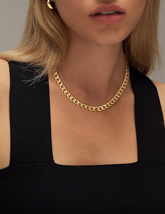 Zlatne Chunky Cuban Link Naušnice - nadiazagreb